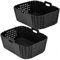 2PCS Silicone Air Fryer Liners for Ninja Double Stack XL 9.5l Air Fryer SL400UK, Repeatable Silicone Liners Air Fryer Accessories for Ninja AF400UK, AF451UK, Tower T17088
