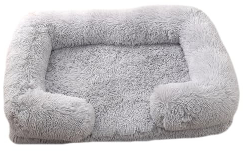 SWZEC Dr Pfoten HundeTraum™ - Das orthopädische Bett für erholsamen Schlaf (M 60X48CM,Grau)