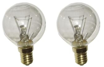 SOS Accessoire Lot de 2 ampoules E14 40W 300°C pour Four, cuisinière BOSCH 00057874, 00613634