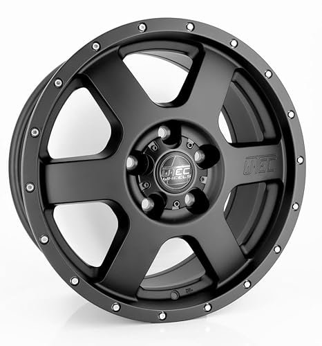 All Terrain ET55 - Llanta de aluminio (1 unidad, 8 x 18 cm, apta para Opel Movano (2021-) con agujero circular 5 x 118 mm, color negro