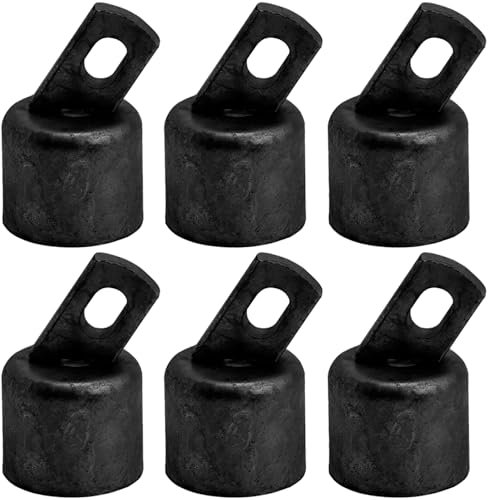 6PCS Top Rail End for Chain Link Fence, 1-3/8 Rail End Cup Chain Link Fence Components for 1-3/8 OD Post/Pipe (Black)