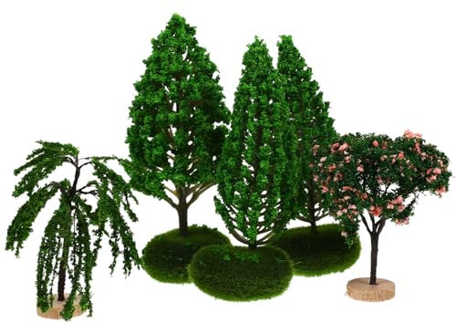 OSALADI 5stücke Miniatur Garten Baum Figurine Micro Landschaft Schmuck Garten Anlage Schmuck Für Dioramen Tischdekoration
