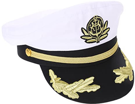 FRCOLOR Navy Hat Captain Hat for Boating Party Adult Men Women Boating Decoration