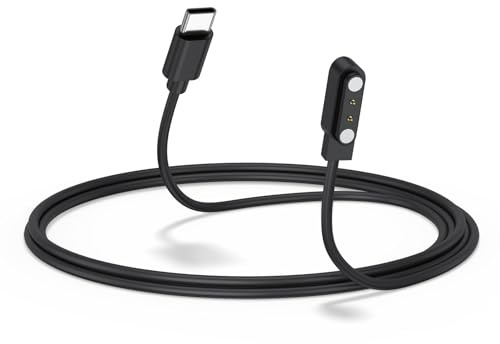 Universel Chargeur Montre Connectée,2 Pin 4mm Magnétique Chargeur pour Smartwatch,Charge Rapide et Sécurisée, pour Montres Sportives et Accessoires Électroniques,Design Portable (Type C 60cm)