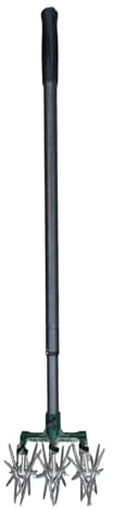 F Fityle Cultivateur Rotatif pour réensemencement de pelouse, Outil de Jardinage Ergonomique et résistant à la Rouille, de Sol, motoculteur Manuel