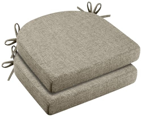 Set med 2 stolsdynor 43x42x5cm, stolsdyna i högtät skum, bekväm stolsdyna för inomhus/utomhus, trädgårdsstolsdyna, balkong, för vardagsrum, matsal