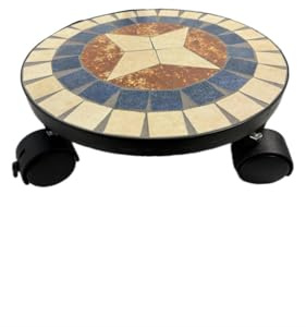PrimoLiving Stein Mosaik Rollen-Untersetzer Pflanzenroller P-364