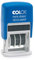 COLOP S160L Mini-Datum-Stempel, Text GESCANNT, Datum Deutsch, Abdruckfarbe blau-rot