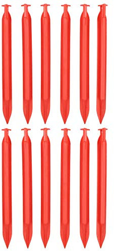 AB Tools 12pc Heavy Duty Plastic Tent Awnings Marquees Pegs For Camping 220mm Long