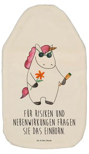 Mr. & Mrs. Panda Wärmflasche Einhorn Woodstock - Geschenk, Einhörner, Einhorn Deko, Wärmekissen, Unicorn, Alkohol, Wärmflaschenbezug, Körnerkissen,