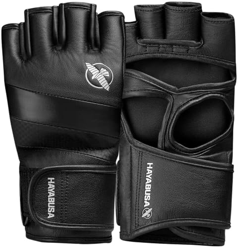 Hayabusa T3 4oz Pro Style MMA Gloves for Men and Women - Black, Medium