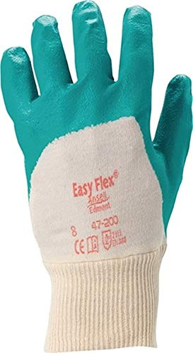 Ansell Handschuhe Easy Flex 47-200, Größe 9 grün, 12 Paar