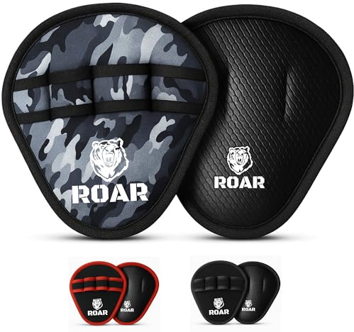 Roar® Guanti da palestra, Gym Bar Pad, Grip Power Pads, Guanti Grip per palestra uomo e donna Fitness (Blanco)