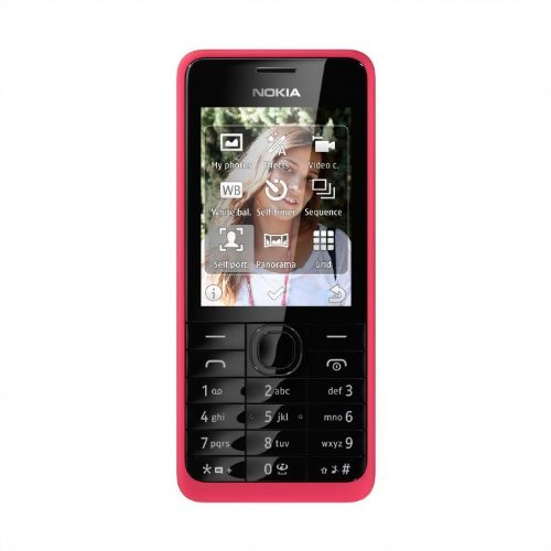 Nokia 301 Handy (64MB RAM, 6 cm (2,4 Zoll) Display, 3,2 Megapixel Kamera, Bluetooth, Micro-USB 2.0) Fuchsia (Generalüberholt)