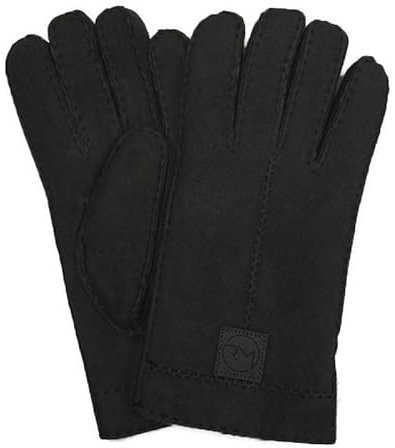 Rohn Moden Fingerhandschuhe Hochstein echt Lammfell für Damen und Herren, Handschuhe in Premiumqualität aus Baby Curly Merinolamm handgenäht anthrazit, dunkelgrau, schwarz (Grau, 10)