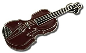 GBJUK Anstecknadel für Violine, emailliert, mit Schmetterlingsverschluss, Metall