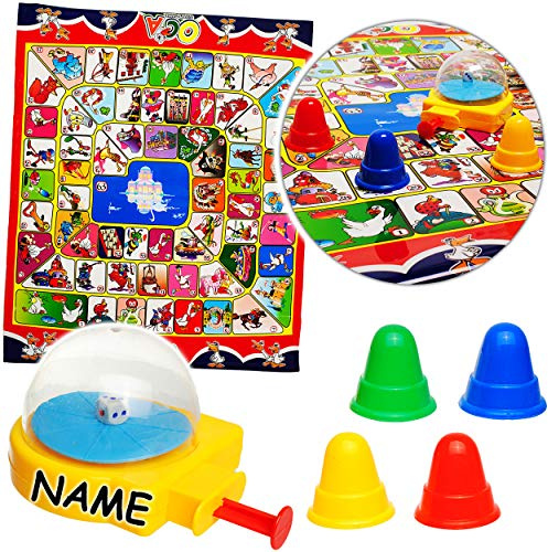 alles-meine.de GmbH großes - XL Spiel/Bodenspiel - Brettspiel - Gänsespiel/Leiterspiel - 60 cm * 50 cm - inkl. Name - Innen & Außen - Brettspiel - wasserfest - draußen Garten..