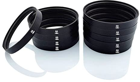 TYGERIX® 10x Guarnizione in Silicone da 80 mm per Stufe a Pellet | Altezza 12 mm | Guarnizioni a Triplo Labbro Certificate | Perfetta Aderenza e Tenuta Stagna | Eccezionale Resistenza al Calore