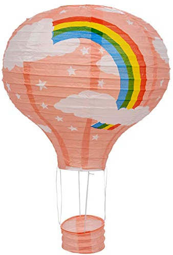 Mkcavne Ballon À Chaud De 12 Pouces Abat Jour Lanterne en Papier Décoration De Fête De Mariage Lampe De Plafond,Arc en