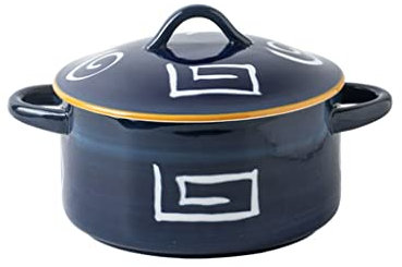 TONZN Ensaladera de cerámica con tapa, cuenco para el hogar, cuenco creativo de arroz, cuenco de sopa, cuenco de burbujas, cuenco de postre (color: B) (F)