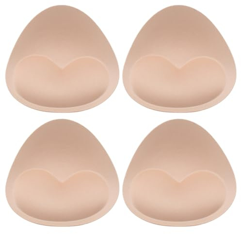 2 paia Inserti per Reggiseno Triangolare Traspiranti Colore della Pelle Imbottitura Seno Rimovibile Morbidi Donne e Ragazze