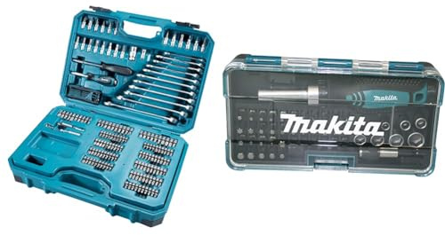 Makita E-10883 Werkzeugset 221tlg & Ratschen und Bit-Set 47-teilig, B-36170, Mehrfarbig