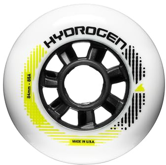 Rollerblade Unisex – Erwachsene HYDROGEN 84/85A (8PCS) Rollen, Weiss, 84mm/85A
