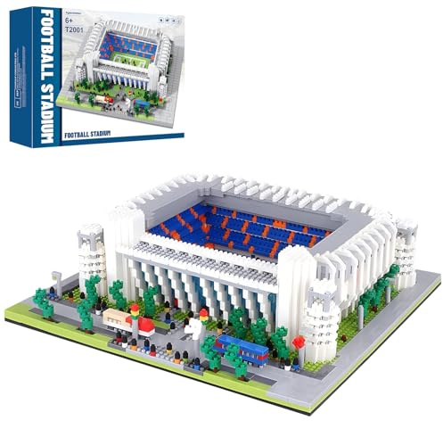 CAXIMSY Fußballstadion Bausteine, Spielzeug, Fußballarchitektur, Modellbausätze, Geschenke für Erwachsene 3500 + Teile