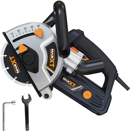 MAXXT Rozadora pared 1700 W, mín. 7000 revoluciones, ajuste de profundidad de fresado continuo, ajuste de anchura de corte flexible, incl. bolsa + 2 discos de corte de diamante