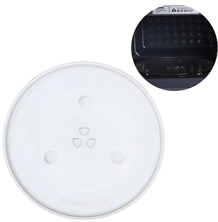 TOPBATHY Microwave Plate Holder Microwave Glass Turntable Plate Glass Tray Replacement for Home Oven Easy to Clean