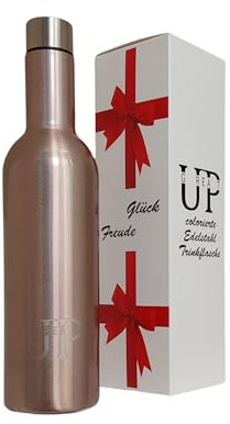 UP GREAT Trinkflasche Edelstahl im Geschenkkarton, Geburtstagsgeschenk für Frauen Männer, Dankeschön Geschenk, Thermosflasche 750ml, Isolierflasche für Sport Outdoor