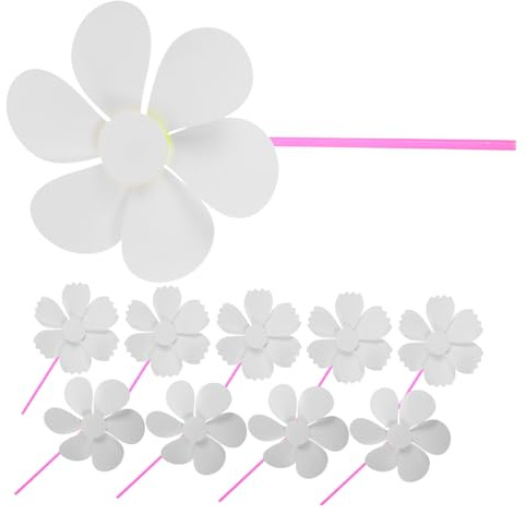 WEKAMOS 10pcs Diy Painting Windmill Toy for Boys and Girls Unfinished Paper Materials Educational Art Supplies for Boy Girl's Creative Play