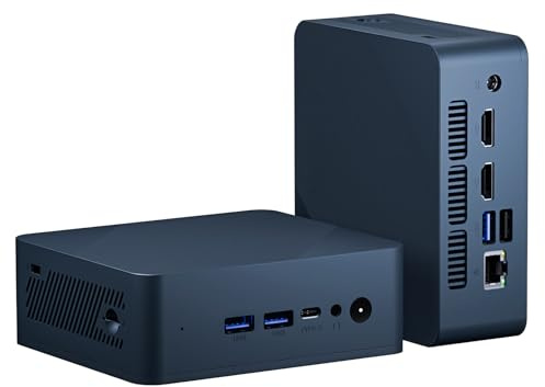 Mini PC, Ryzen 5 3550H Processor, Mini Ordinateur de Bureau 16Go de RAM 512Go SSD, Mini Ordinateur Ryzen 5 3550H Processor, WiFi 6/BT 5.2/RJ45/Type-C/Dual HDMI, Win 11 Desktop PC Triple écran 4K@60 Hz