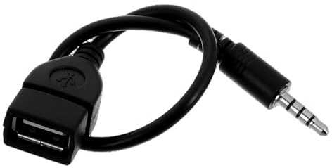 Housoutil Cavo Adattatore Audio USB Femmina Jack per Auto Compatibile Maggior Parte dei Modelli Trasmissione Audio Duratura e Portatile per Riprodurre Musica in Auto