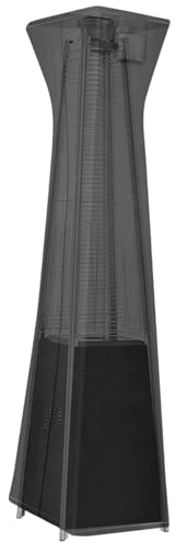 Pyramid Heater Cover - 90 Inch 228cm Tall Stand Up, 420D Oxford Waterproof UV-Resistant Material, Zipper Closure Design Dustproof Shield, Outdoor Garden Patio Winter Protection For Lawn Deck Backyard