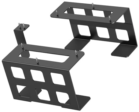 Oxxggkao Robuste Untertischhalterung für Spielekonsolen, Player, kleine PCs und Laptops Robuste Untertischhalterung aus Aluminium