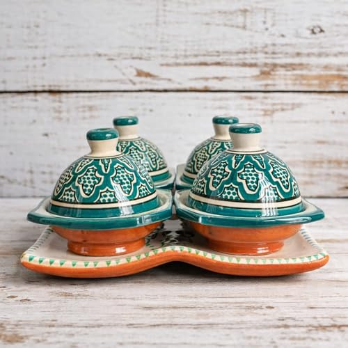 Generico Apéritif carré avec Mini Tajine en céramique terre cuite - Artisanat marocain 2901261205