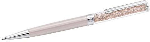 Swarovski Crystalline Kugelschreiber, Rosafarbener, Verchromter Stift mit Edlen Swarovski Kristallen