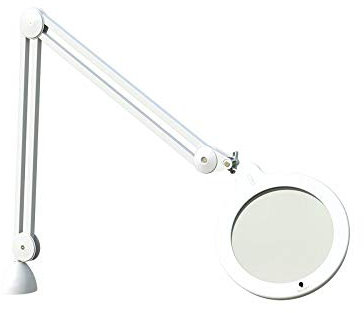 Daylight Magnifying Lamp XL - Clip On Magnifier Lamp for Nail Salons, Tattoo Artists, Reading & Detailed Work - Dimmable Mag Lamp