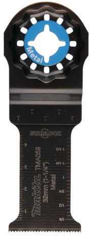 Makita B-64939 Starlock BiM Tauchsägeblatt 32 mm TMA059 metal, für Holz mit Nagelrückständen, Aluminium, Epoxid und Gipskarton, für Multitool, Multifunktionswerkzeug, 1 Stück