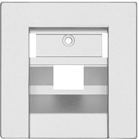 OPUS® 55 Abdeckung für ISDN/DATEN-Anschlussdosen 1-fach Farbe alu - silber - seidenglanz