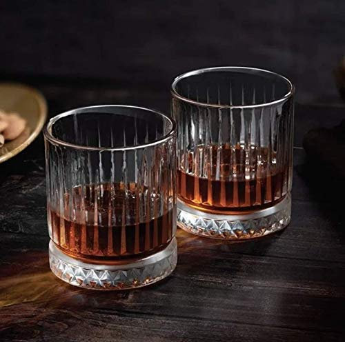 Pasabahce Elysia 520014 Lot de 4 verres à whisky au design rétro et cristal 210 ml