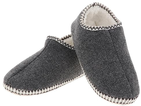 Snoozies! Stövlar enkla supermjuka damtofflor med halkfri sula - Damstorlekar från 3-7, Grå, Small