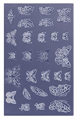 Kobeleen Moule de gaufrage de Papillon 3D pour Nail Art, Combinaison de Silicone, Moule décoratif, Outil de Fabrication de Nail Art, Moule de Sculpture en Silicone