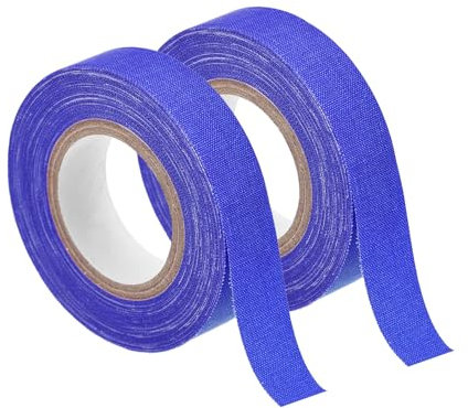 sourcing map 2 Rollos de Cinta Adhesiva de Tela de Gaffers Neon, 0.6 pulgadas x 32.8 pies Cinta que Brilla en la Oscuridad Cinta Adhesiva Fluorescente Luz Negra, Azul