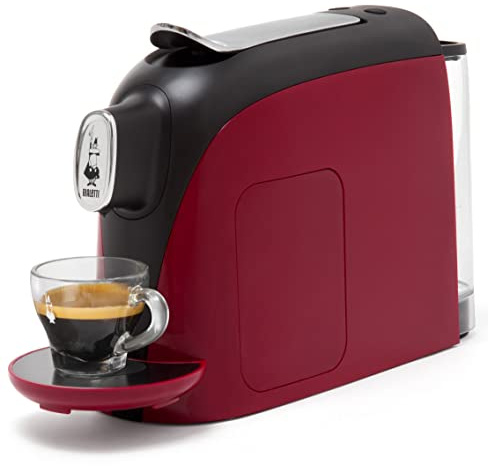 Bialetti Mignon, Macchina Caffè Espresso, Funziona esclusivamente con Capsule Bialetti, Rosso