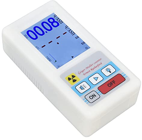 BR‑6 Geiger Counter Easy, Radioactive Detector Battery Powered for Electromagnetic Radiation, Handheld Geiger Counter Nuclear Radiation Detector Reading Multifunctional