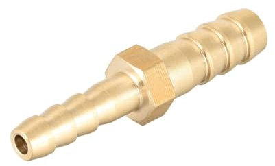 kawehiop Kupfer Messing Verbindungsstück, Rohrverschraubung, Messing Verbindungsstück, Reduzierstück mit Widerhaken, gerade Schlauchkupplung, langlebig, 8mm 6mm