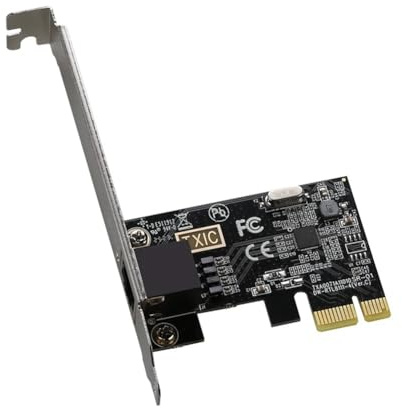 Janasiba Tarjeta de red PCIE a RJ45 10/100/1000 Mbits/RJ45 PCI Express convertidor LAN Ethernet Gigabit adaptador PCIe para PC de sobremesa