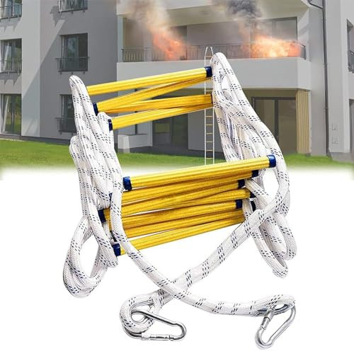 Strickleiter – feuerhemmende Brandschutzleiter, Notfall-Feuerleiter, for Arbeiten in der Höhe(Size:10m/32.8ft)